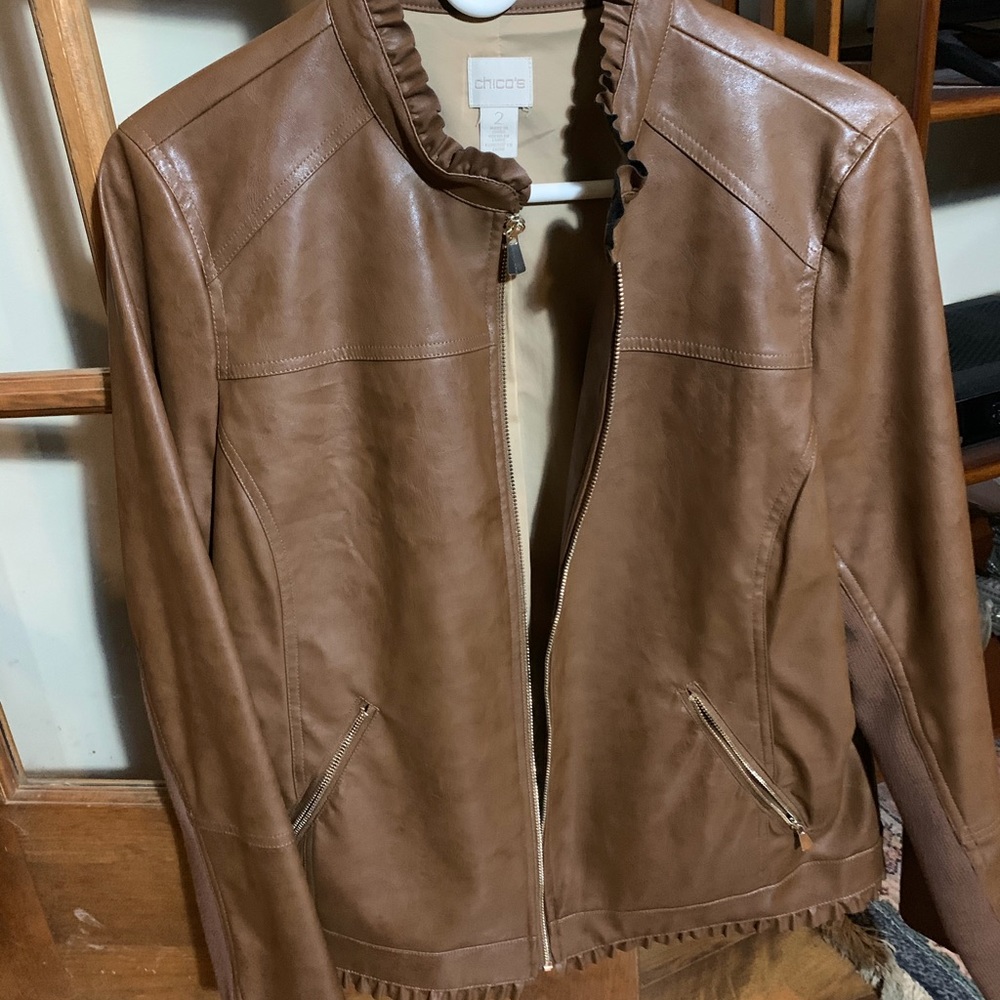 Chico’s Pleather jacket size 2